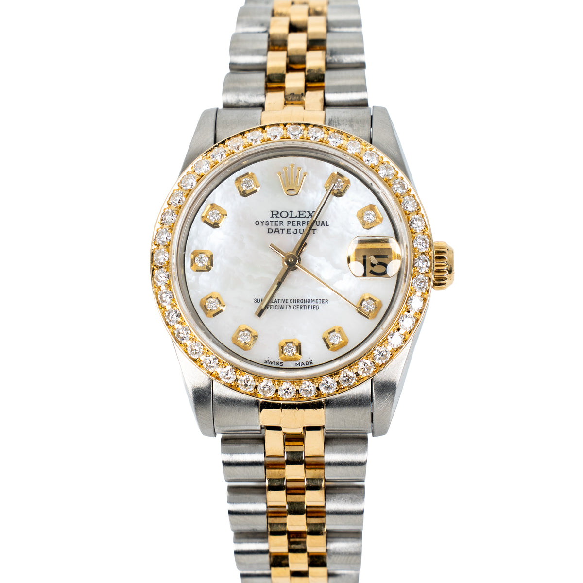 Rolex Datejust 31 Ref. 68273 Aftermarket Mother-of-Pearl Diamond Dial & Bezel – With Box