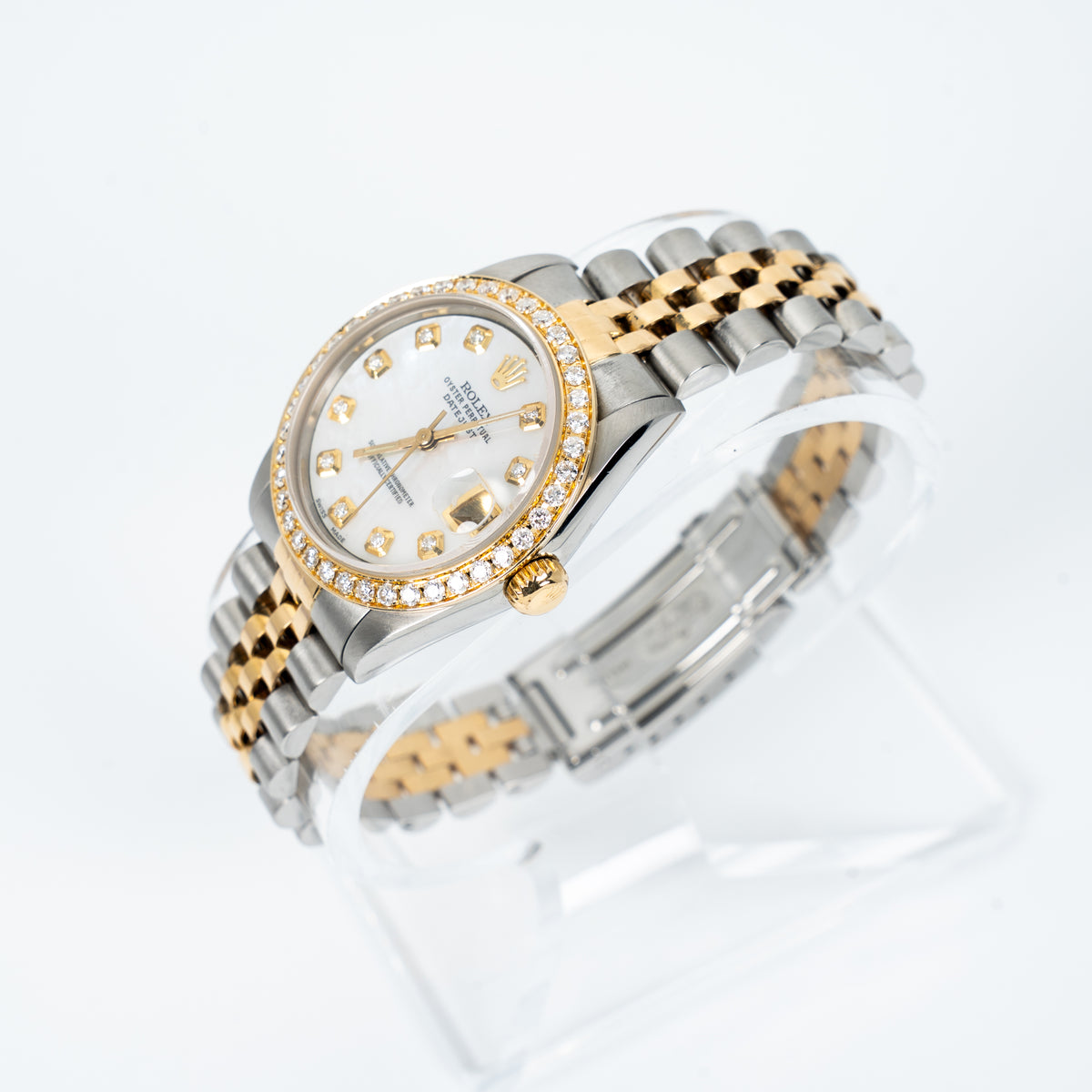 Rolex Datejust 31 Ref. 68273 Aftermarket Mother-of-Pearl Diamond Dial & Bezel – With Box