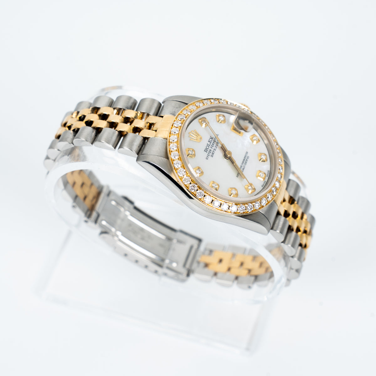 Rolex Datejust 31 Ref. 68273 Aftermarket Mother-of-Pearl Diamond Dial & Bezel – With Box