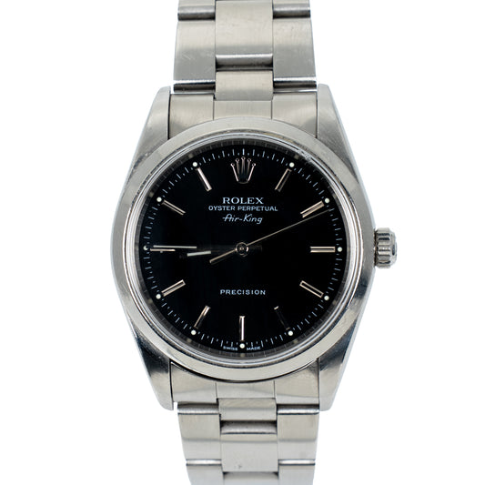 1995 Rolex Air-King 34mm Ref. 14000 Black Dial Oyster – With Box