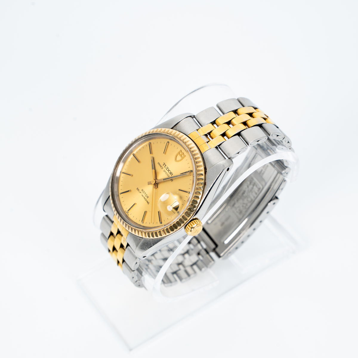 Vintage Tudor Prince Oysterdate Two-Tone Gold-Plated Champagne Dial Watch