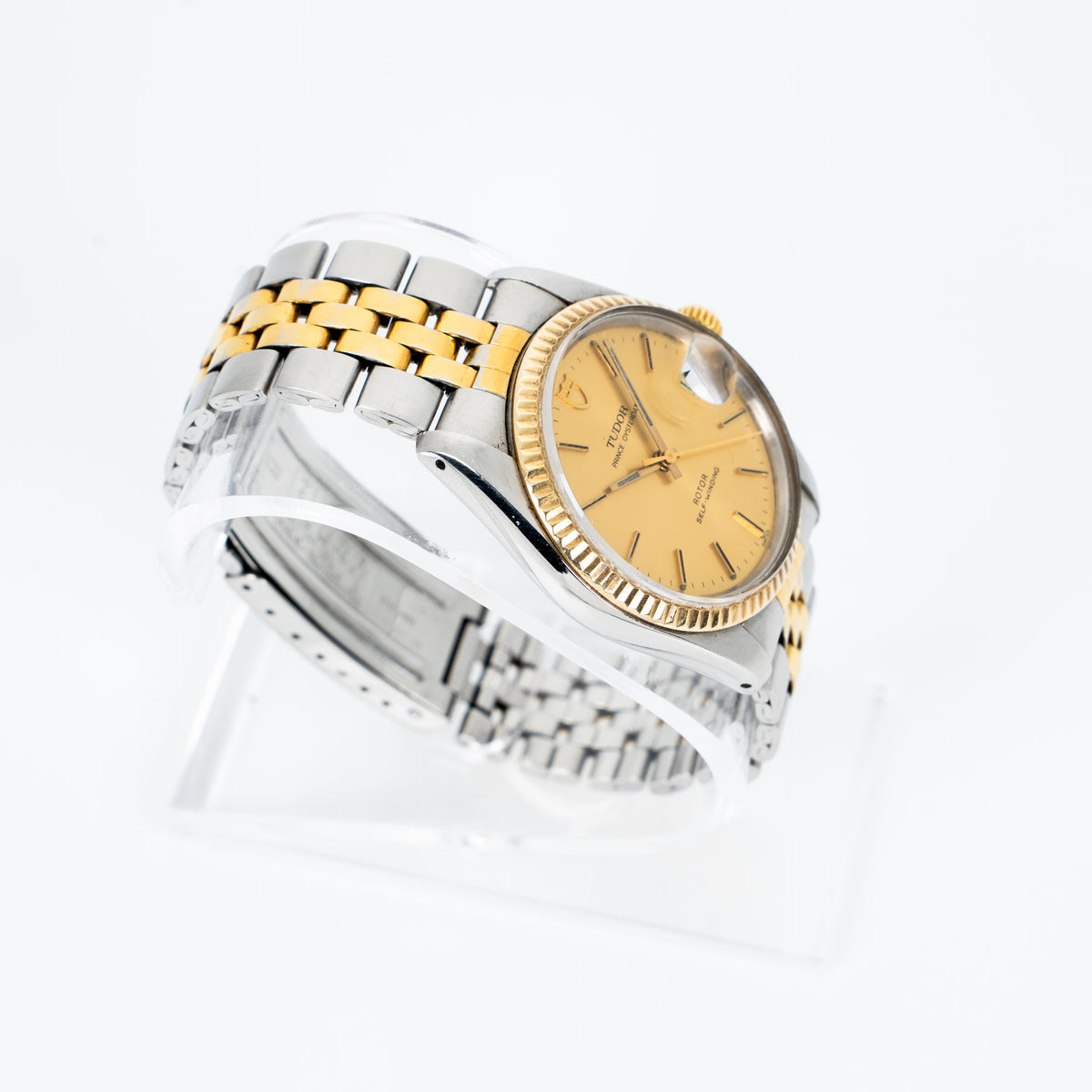Vintage Tudor Prince Oysterdate Two-Tone Gold-Plated Champagne Dial Watch