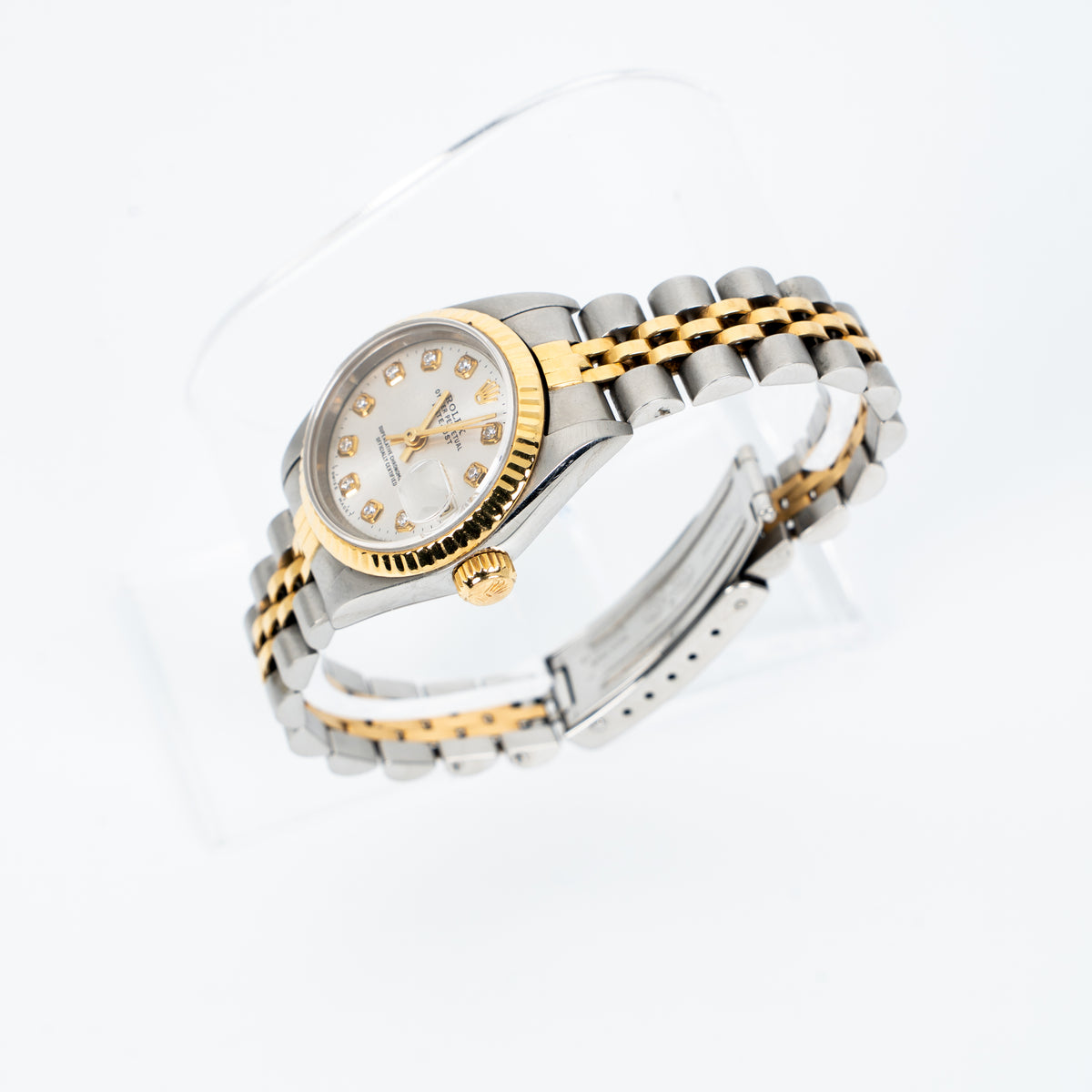 Vintage Rolex Lady-Datejust 26mm Ref. 69173 – Silver Aftermarket Diamond Dial – Circa 1980s