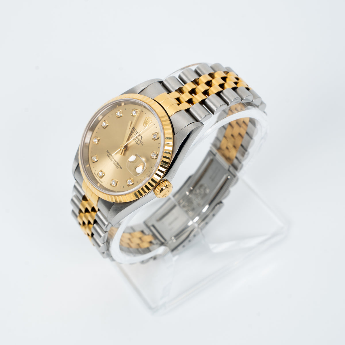 1995 Rolex Datejust 36 Ref. 16233 Champagne Diamond Dial Jubilee – With Box