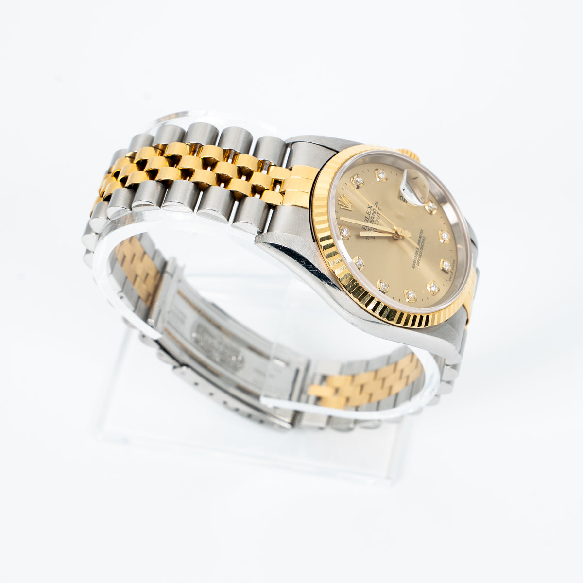 1995 Rolex Datejust 36 Ref. 16233 Champagne Diamond Dial Jubilee – With Box