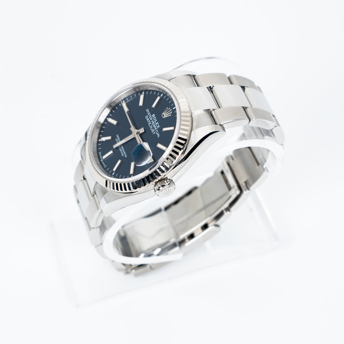2026 Rolex Datejust 36 Ref. 126234 Blue Stick Dial Oyster Bracelet – Unworn