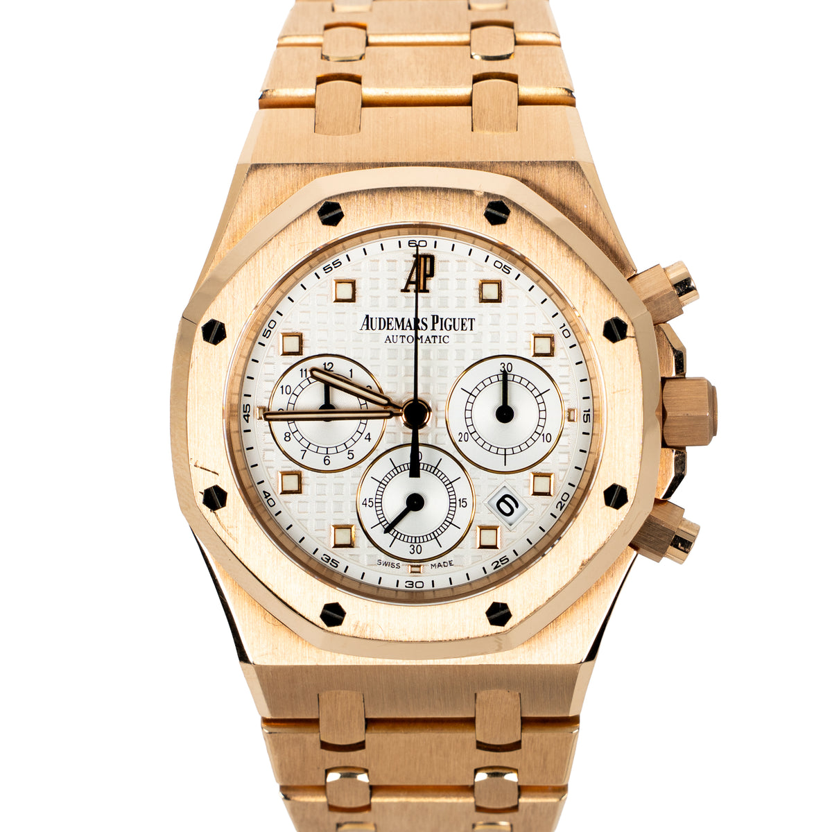 Audemars Piguet Royal Oak Chronograph 39mm Ref. 25960OR – 18k Rose Gold White Dial