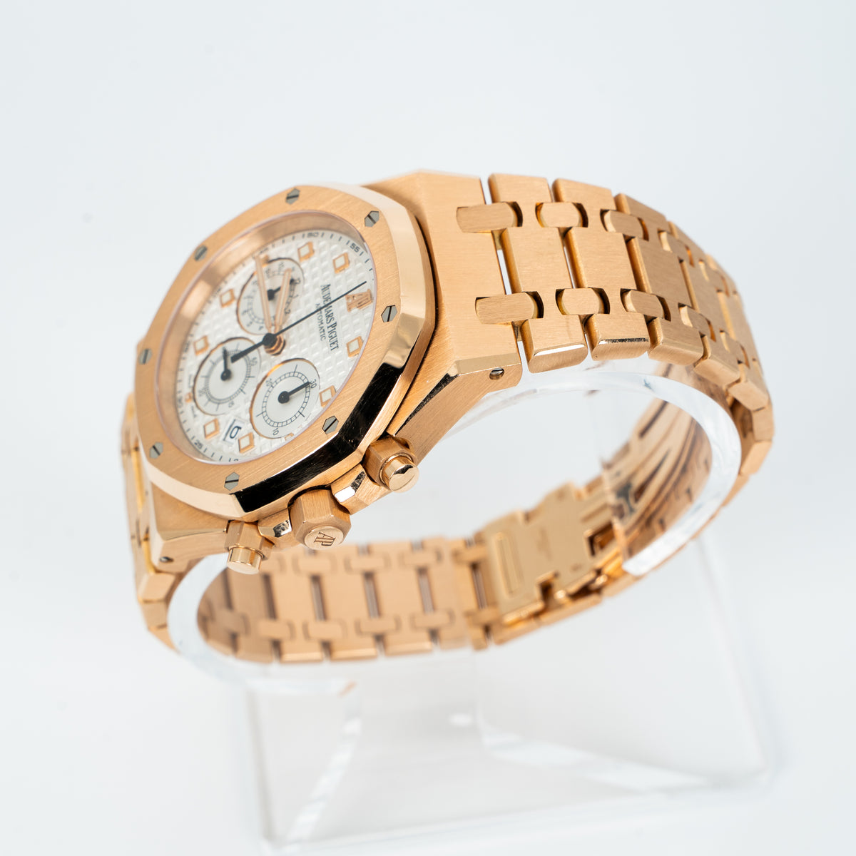 Audemars Piguet Royal Oak Chronograph 39mm Ref. 25960OR – 18k Rose Gold White Dial