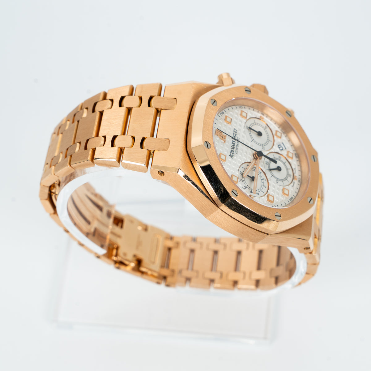 Audemars Piguet Royal Oak Chronograph 39mm Ref. 25960OR – 18k Rose Gold White Dial